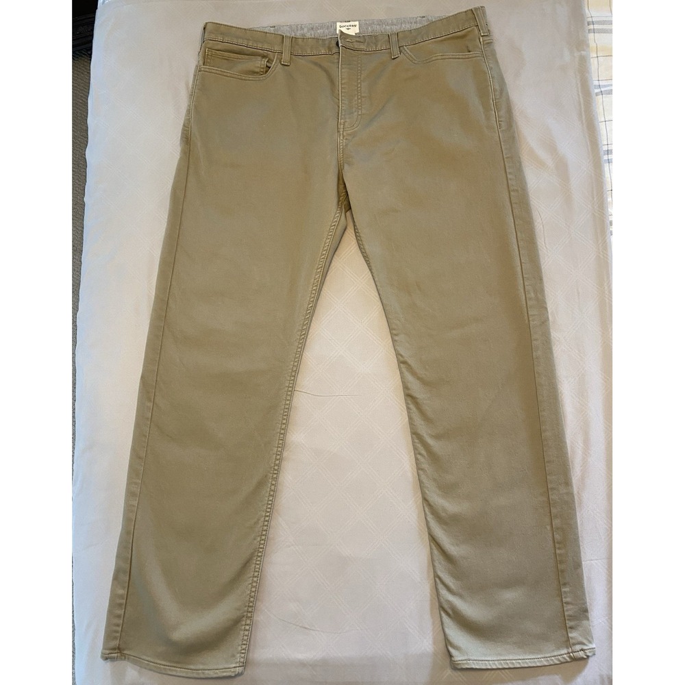 Dockers Men's Khaki Straight Fit Chino Pants W40 Stretch Twill Cotton Blend